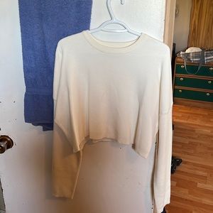 Ardenes, L-xl cream cropped sweater